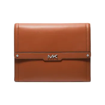 MICHAEL KORS Cow Leather Briefcase Clutch Men's Leather Brown