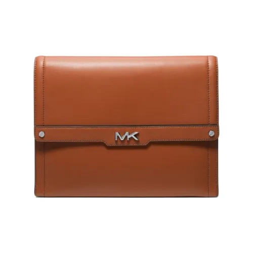 MICHAEL KORS Cow Leather Briefcase Clutch Men's Leather Brown