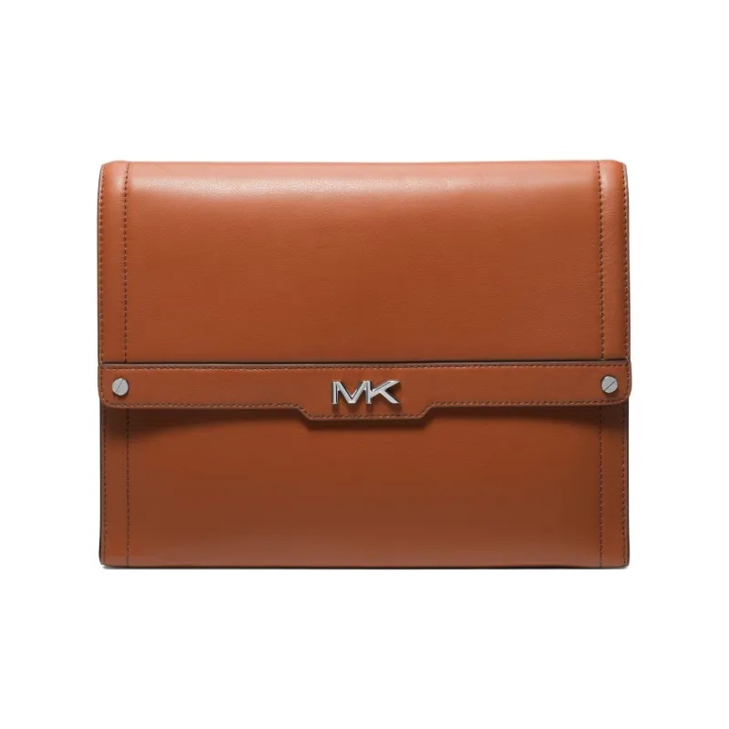 MICHAEL KORS Cow Leather Briefcase Clutch Men's Leather Brown-0