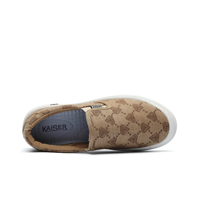 KAISER Low Top Canvas Shoes Men's Beige-2