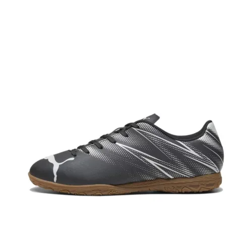 PUMA Attacanto IC/IN Cushioning, Wear Resistant Soccer Shoes Men's Black White
