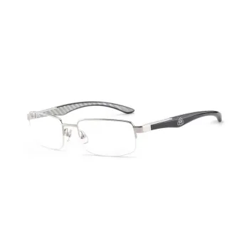 Maybach Buffalo Horn Irregular Shape Eyeglass Frames Men's Silver