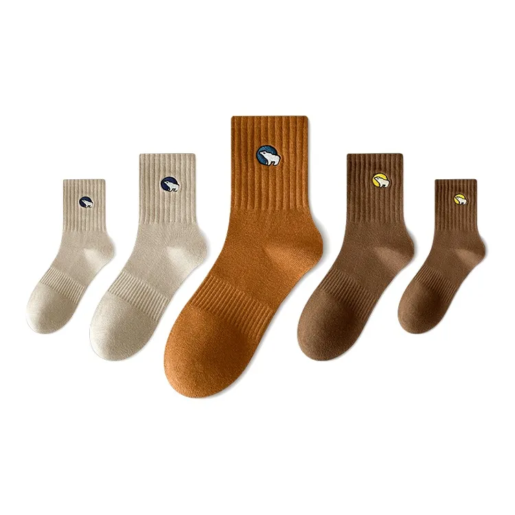 LUOLIAN Mid Calf Socks Unisex 5 Pack-1