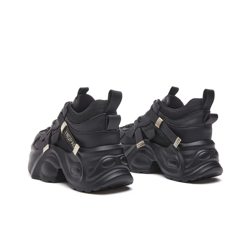 LINGPAO Lightweight Height Increasing Low-Top Chunky Sneakers Women's-3