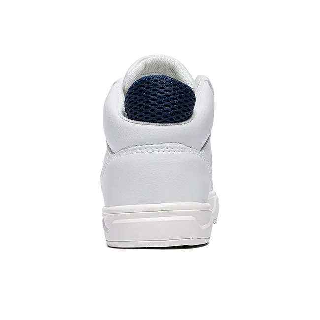 Warrior Lightweight High Top Skateboard Shoes Unisex White Dark Blue-3