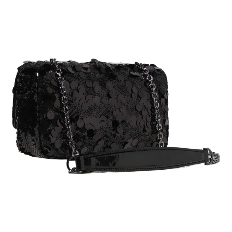 EMPORIO ARMANI Satin Shoulder Bag Crossbody Bag Clutches Regular Women's Black-3