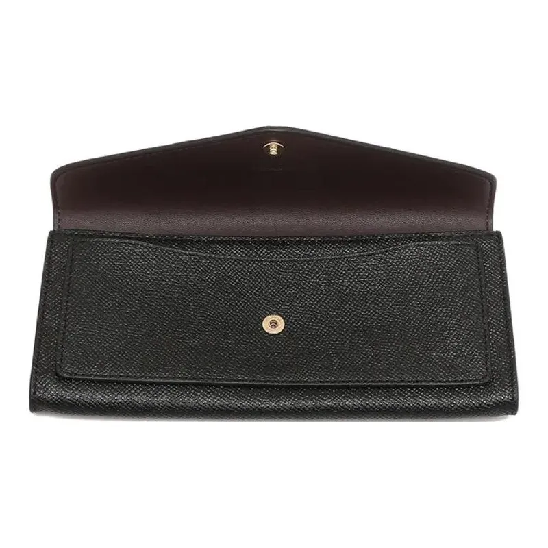 COACH Wyn Leather Wallet Regular Women's Black-5
