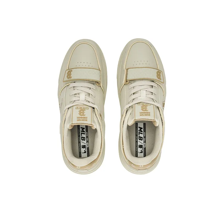 MLB Chunky Liner Mid Top Skateboard Shoes Unisex Beige Yellow-3