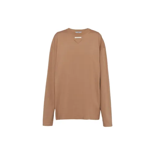 PRADA T-Shirts Women's Light Brown