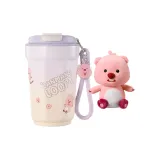 Pull-String Coffee Cup Purple+Sitting Posture Loopy Doll