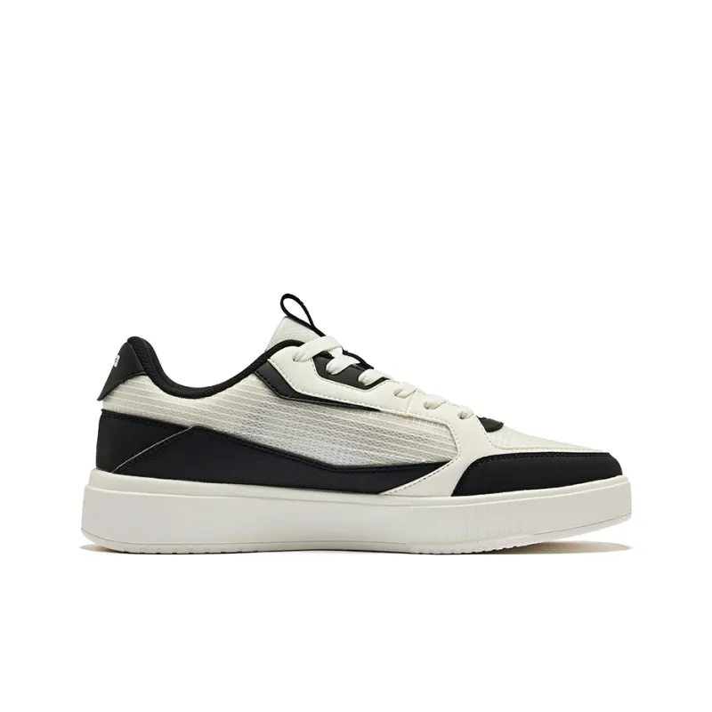 Erke Semi Summer 2.0 Slip Resistant Cushioning Abrasion Resistant Low Top Skateboard Shoes Men's White Black-1