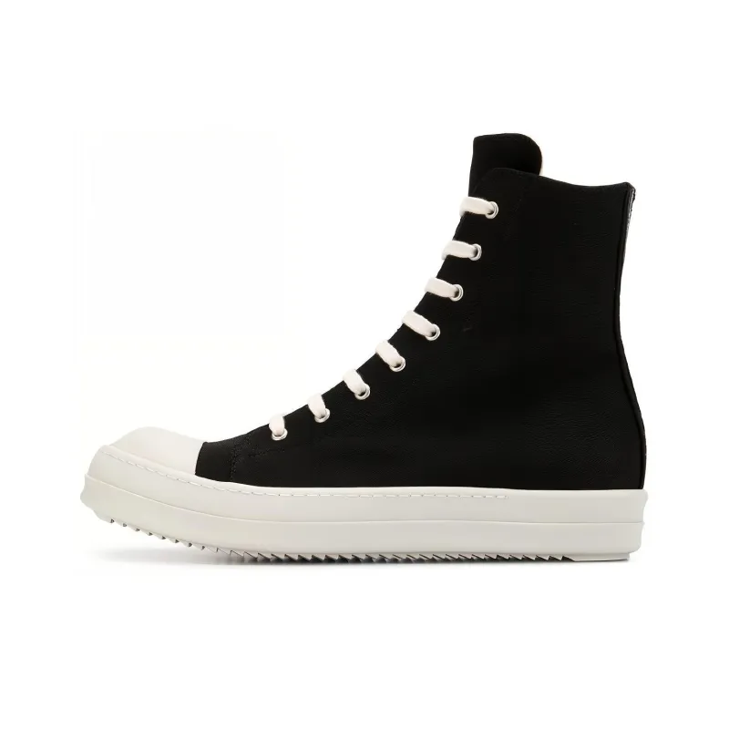 Rick Owens DRKSHDW High Top Stylish Skateboarding Shoes Men's Black-0