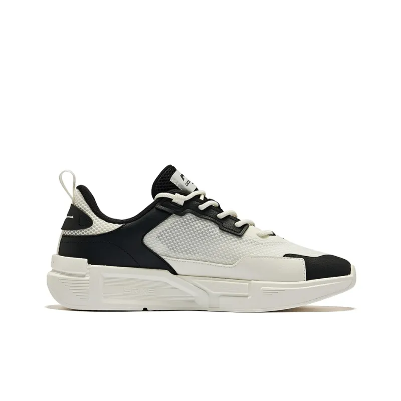 Erke Joyride 1.0 Breathable Slip-Resistant Low-Top Skateboard Shoes Women's Microcrystal White/Jet Black-1