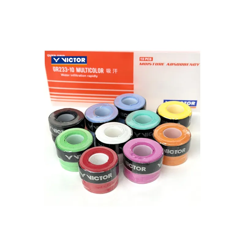 VICTOR Badminton Grip Tape PU Polyurethane Thickened Mixed Color Ten Pieces Pack-1