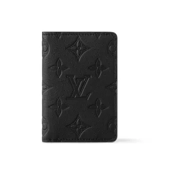 LOUIS VUITTON Pocket Organizer Monogram Shadow Black