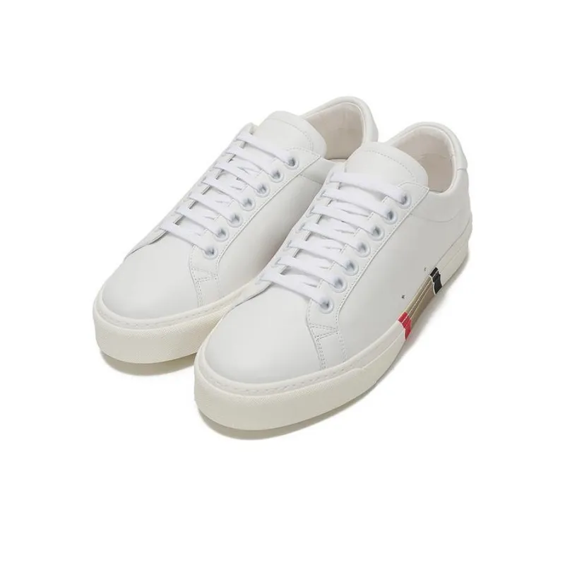 Burberry Bio Low Top Stylish Skateboarding Shoes Men's Light White-3