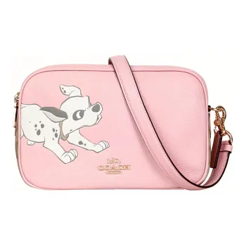 COACH Disney Dalmatian Collaboration Jes PVC Camera Bag Shoulder Bag Crossbody Bag Medium Size Women's Pink