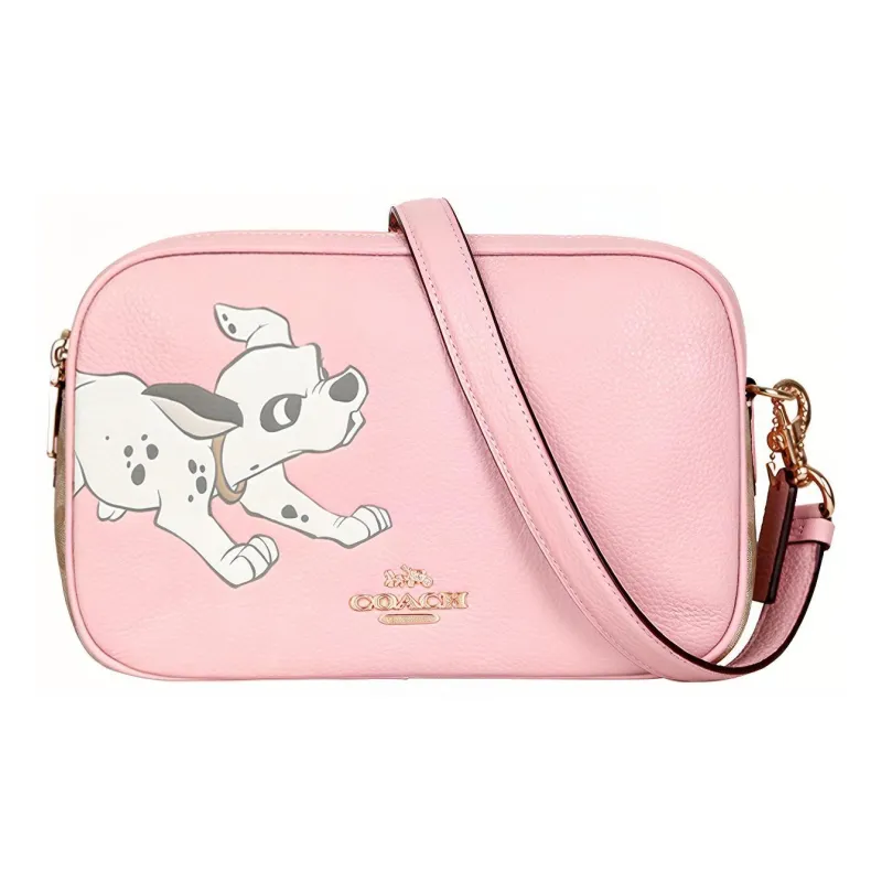 COACH Disney Dalmatian Collaboration Jes PVC Camera Bag Shoulder Bag Crossbody Bag Medium Size Women's Pink-0