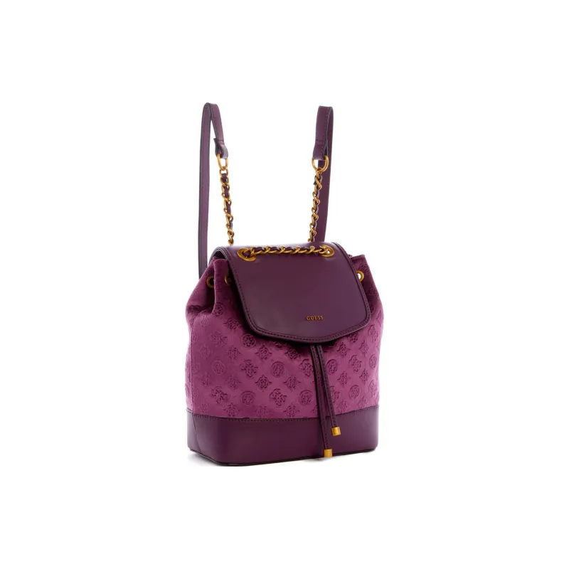 GUESS Artificial Leather Backpack Women's Purple-1