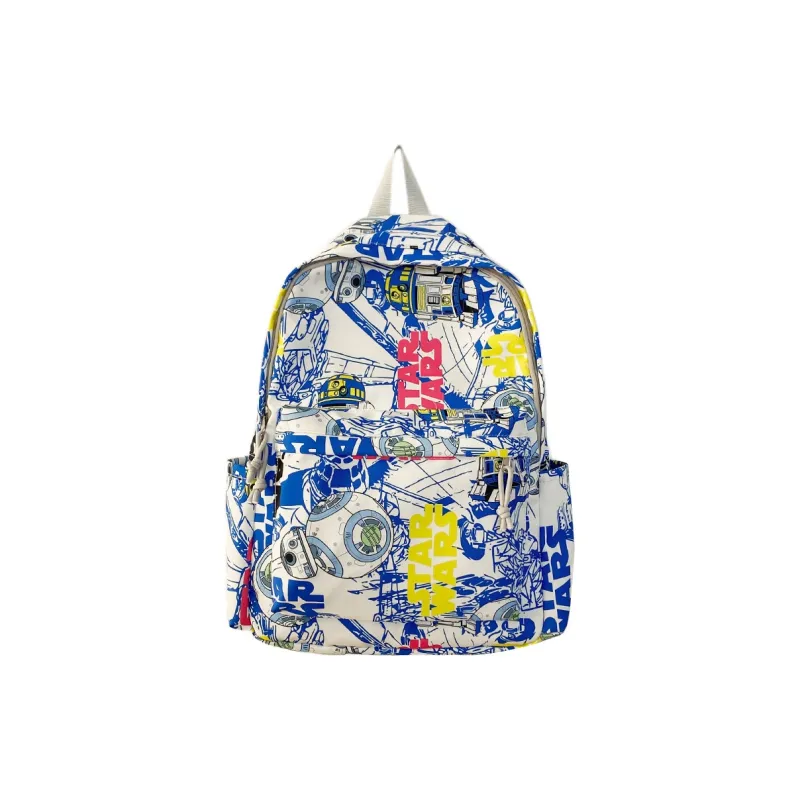 KAKAXI Nylon Backpack Unisex Black/Blue & White/Orange & White-9
