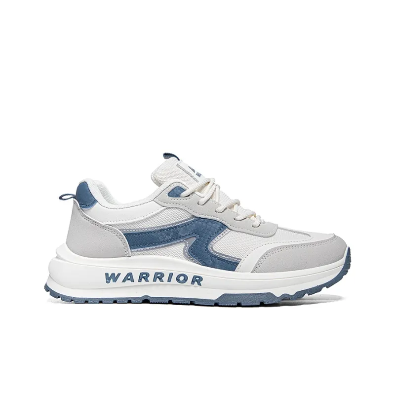 Warrior Lightweight And Breathable Low Top Casual Shoes Men's Beige Blue-1