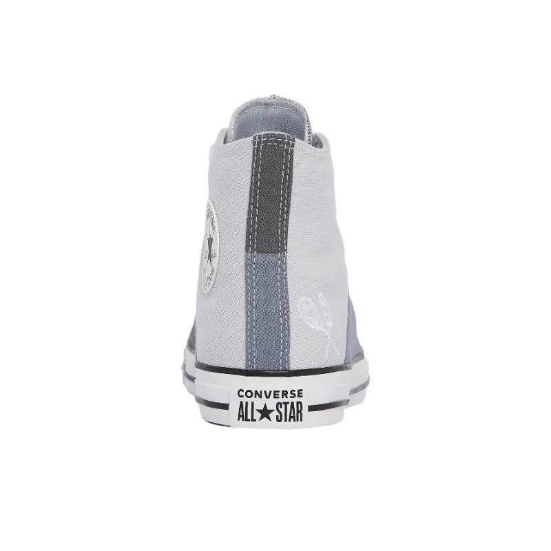 Converse Chuck Taylor All Star Anti Slip Wear Resistant High Top Canvas Shoes Men's Gray White-2
