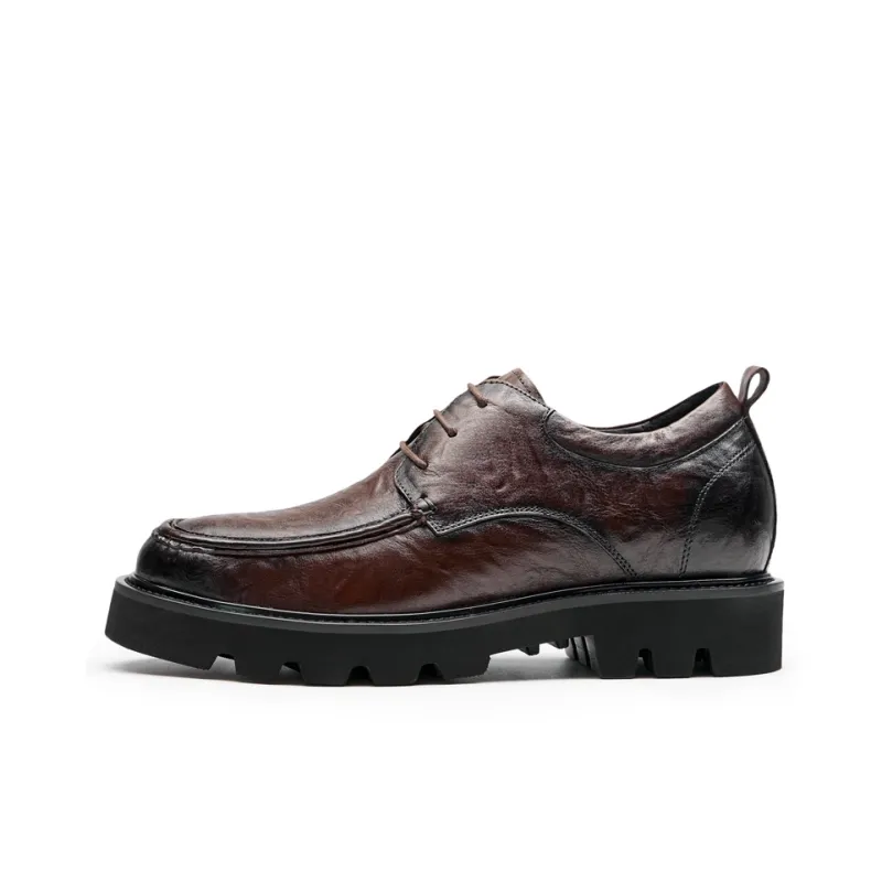GOG Invisible Height Increasing 8cm Business Commute Dress Shoes Men's-6