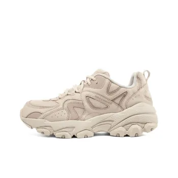 Skechers Cushioning Abrasion Resistant Support Low Top Chunky Sneakers Men's Beige