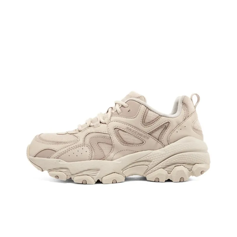 Skechers Cushioning Abrasion Resistant Support Low Top Chunky Sneakers Men's Beige-0