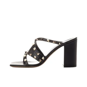 Valentino Rockstud Odor Resistant Slide Slippers Women's Black