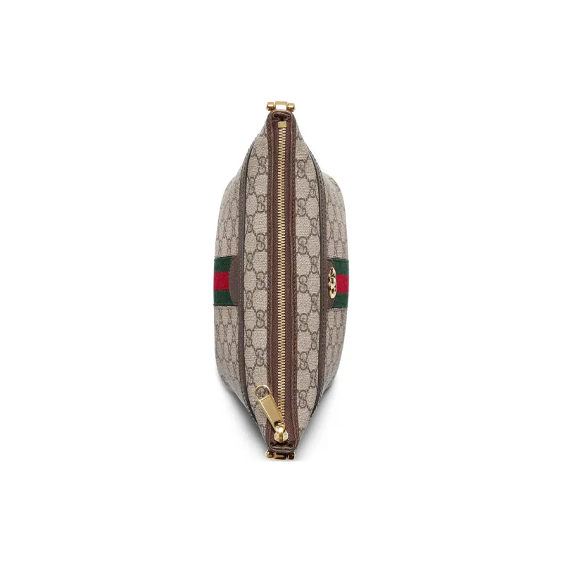 GUCCI Ophidia Canvas With Leather Canvas Bag Crossbody Bag Shoulder Bag Mini Women's Beige & Ebony-3