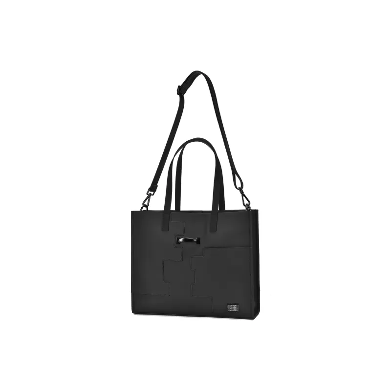 EPIPHQNY PU Shoulder Bag, Crossbody Bag, Handbag Medium Size Unisex Black-1
