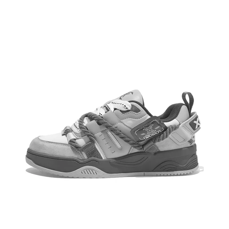 Vxv Structure Shoelace Anti-Slip And Wear-Resistant Height Increasing Low-Top Skateboard Shoes Unisex-15