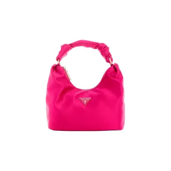 GUESS Satin Cloud Bag Shoulder Bag Handbag Women's Light Purple With Light Purple Accents