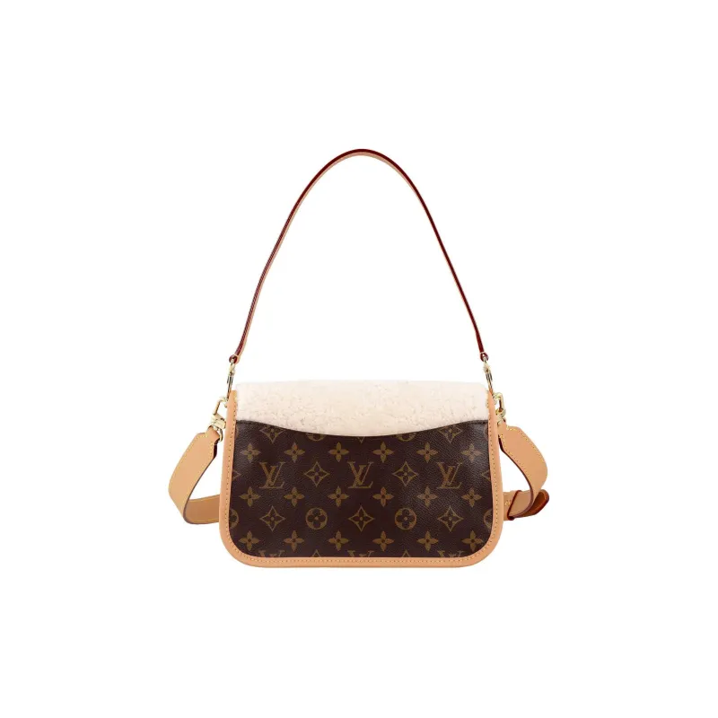 LOUIS VUITTON Diane Monogram Handbag Brown-5