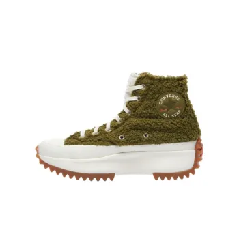 Converse Run Star Hike Slip-Resistant Coverage High-Top Casual Shoes Women's Olive Green