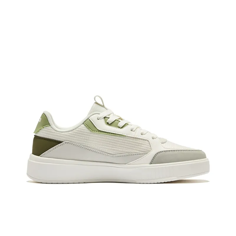 Erke Semi Summer 2.0 Cushioning Wear Resistant Low Top Skateboard Shoes Men's White Gray Green-1