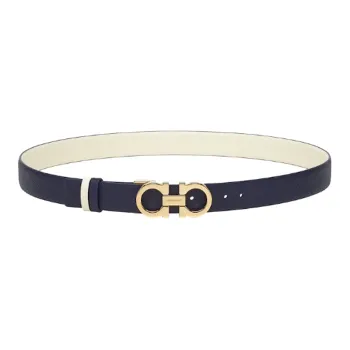 Ferragamo Gancini plaque Reversible Leather Belt