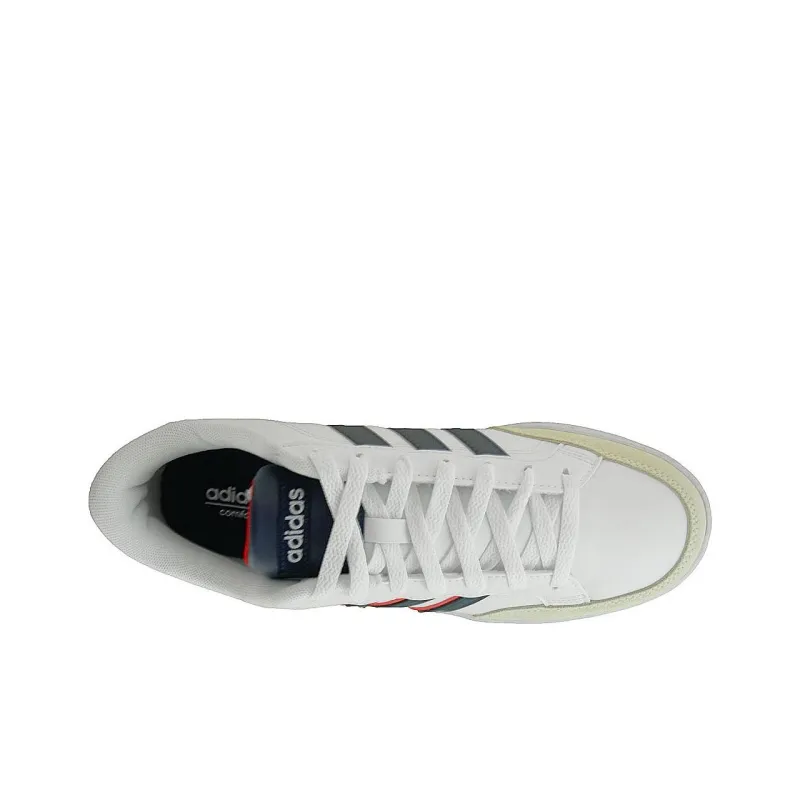 Adidas Courtset Slip-Resistant Coverage Low-Top Skateboard Shoes Unisex White Black Red-2