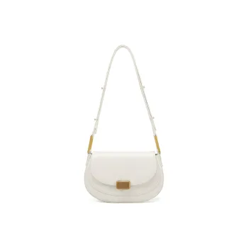 ROBERTA DI CAMERINO Cow Leather One Shoulder Bag, Crossbody Bag Medium Size Women's Ecru/Milk Tea