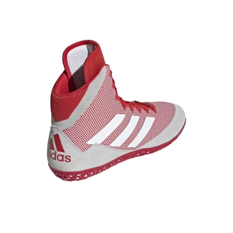 Adidas Mat Wizard 5 Cushioning Wear-Resistant High-Top Training Shoes Men's Red-3