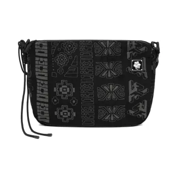 LiNing Chinese Culture Series Cotton Shoulder Bag, Crossbody Bag Regular Unisex Black