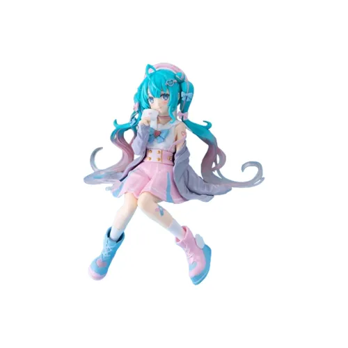 FURYU Hatsune Miku Love Sailor Suit Gray Noodle Stopper Bonus Gifts 13cm