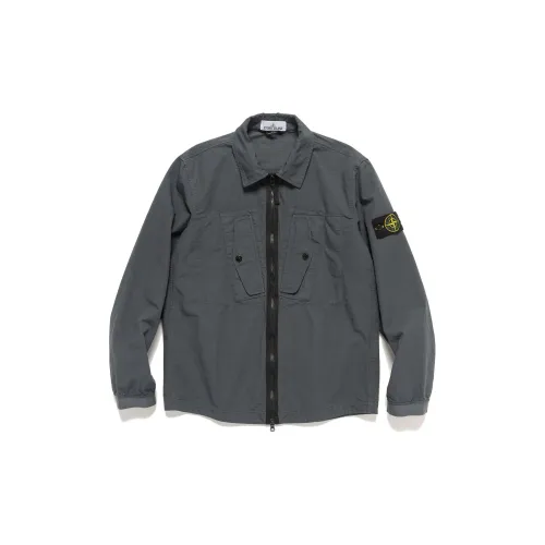 STONE ISLAND Jackets Men Lead Gray