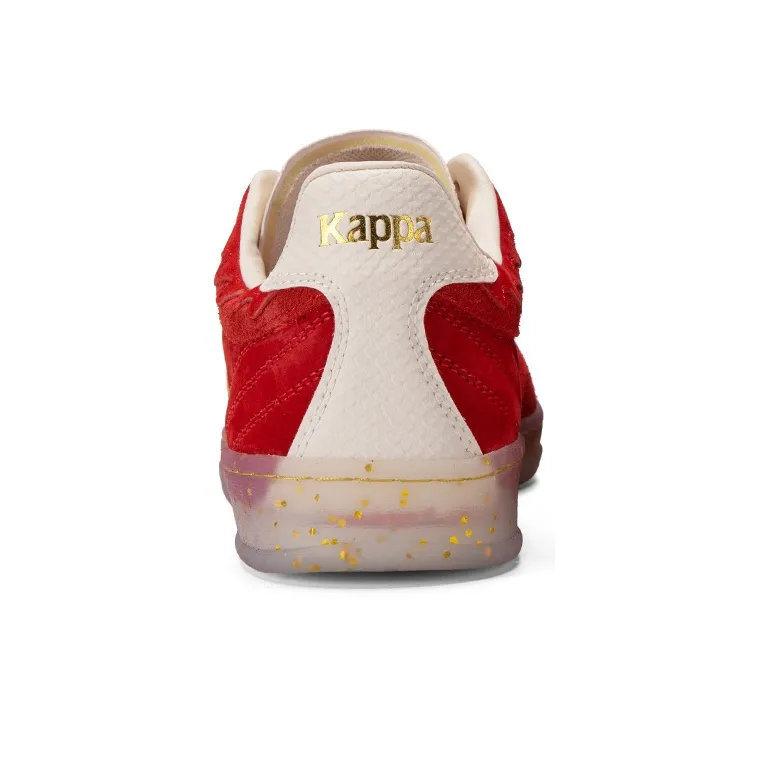 Kappa Tifo Anti Slip Wear Resistant Low Top Skateboard Shoes Unisex China Red/Birch White-5