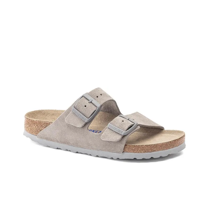 Birkenstock Arizona Soft Footbed Suede Leather 'Stone Coin'-1