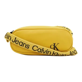 CALVIN KLEIN Rubber Camera Bag, Shoulder Bag, Crossbody Bag Women's Yellow