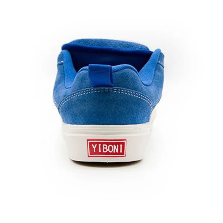 YIBONI Slip Resistant Coverage Low Top Skateboard Shoes Unisex Blue-4