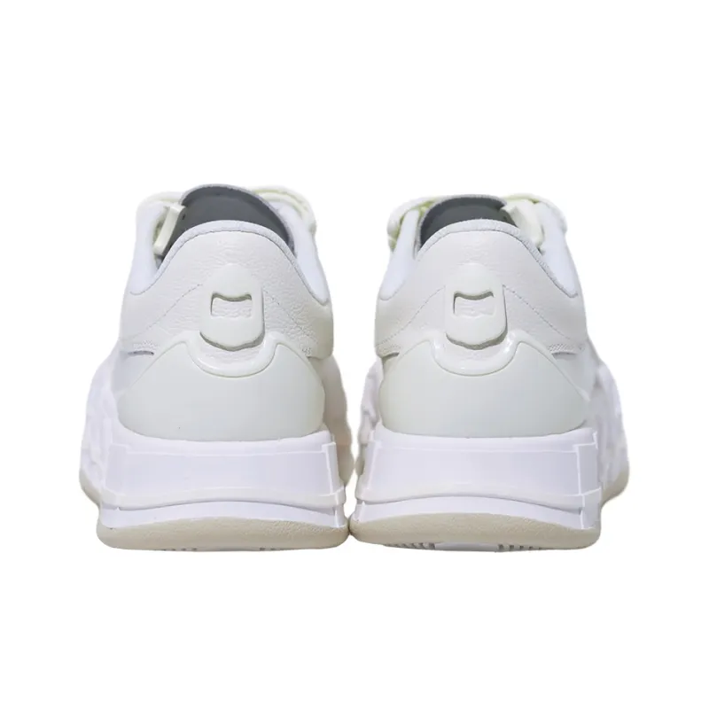 FARMER BOB Height Increasing Wear-Resistant Breathable Slip-Resistant Low-Top Skateboard Shoes Unisex White-2