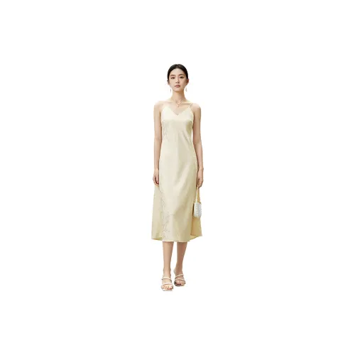 SENTUBILA Slip Dresses Women's Apricot